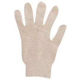 241999 9 MEDIUMWEIGHT POLY/COTTON -  Lightweight String Knit Gloves, 9, Natural, 12 Pairs