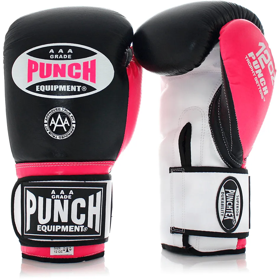 90205     ~ TROPHY GETTER BOXING GLOVES PINK/BLACK