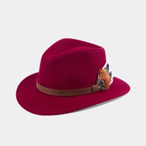 Alan Paine Richmond Unisex Felt Hat Wine