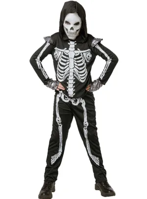 Angry Skeleton Boys Top And Mask Halloween Costume Set