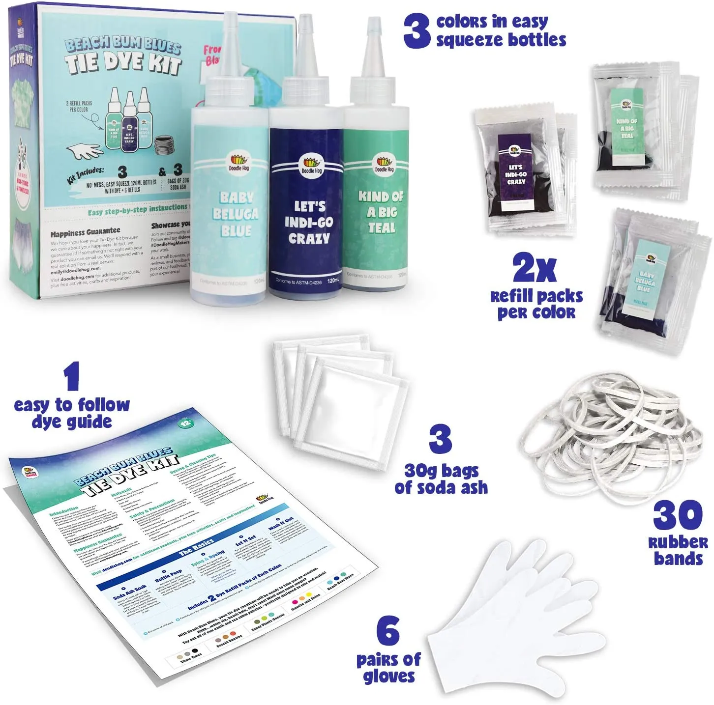 Beach Bum Blues Tie Dye Kit