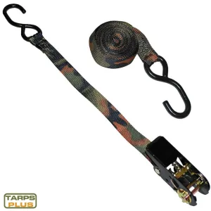 Camo Ratchet Strap 1" x 15' - 4 Pack