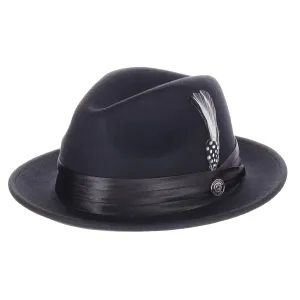 DapperFam Fellini Crushable Wool Fedora