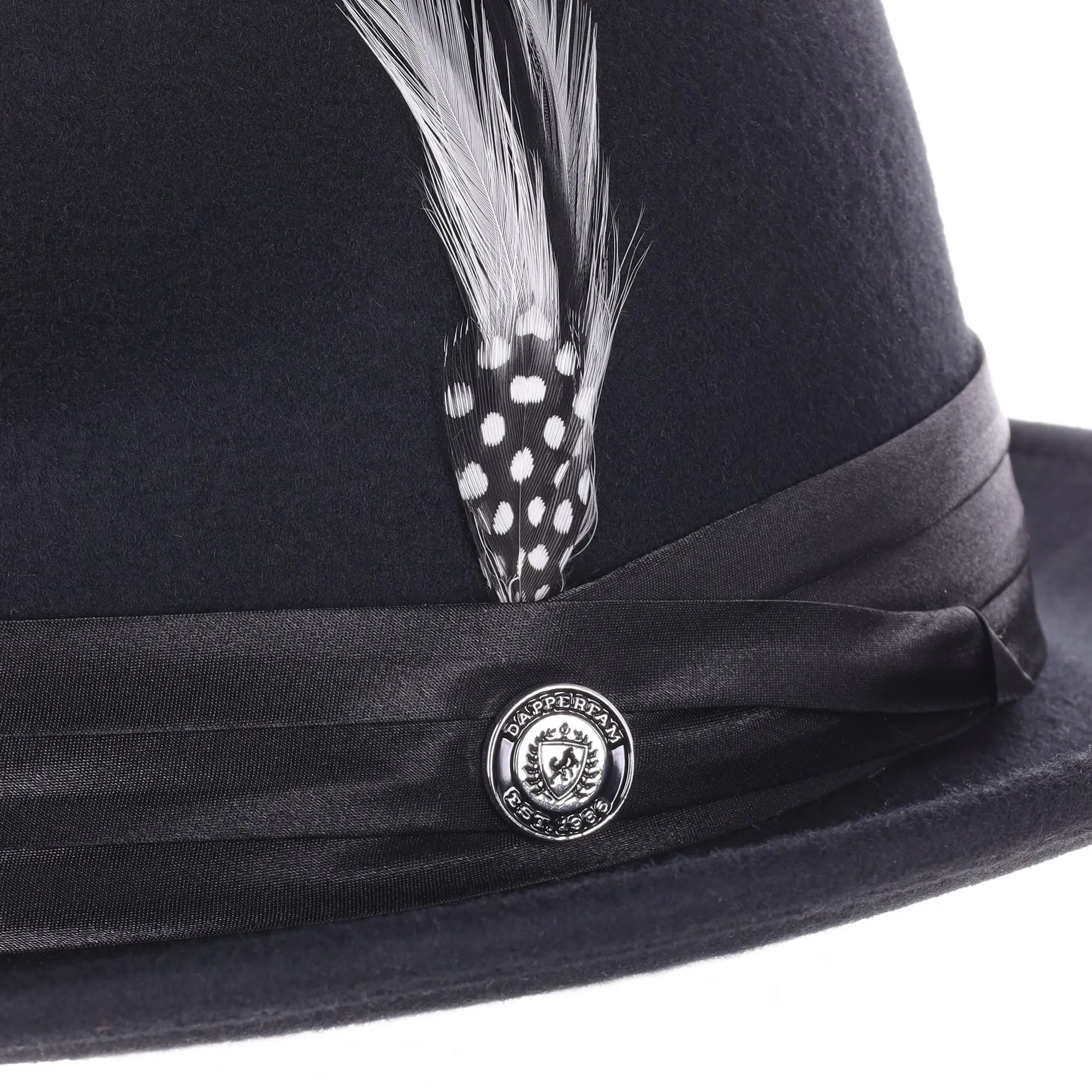 DapperFam Fellini Crushable Wool Fedora