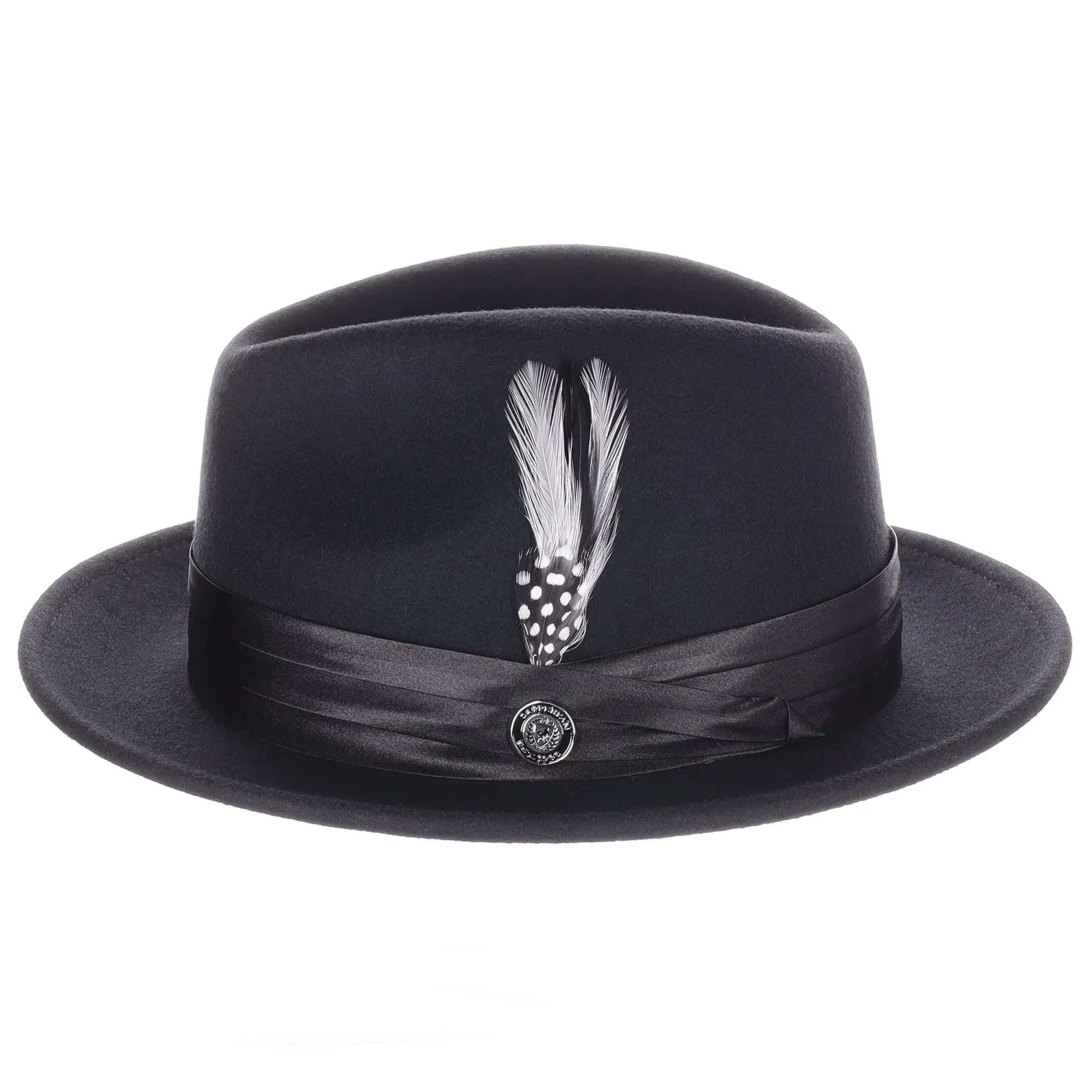 DapperFam Fellini Crushable Wool Fedora