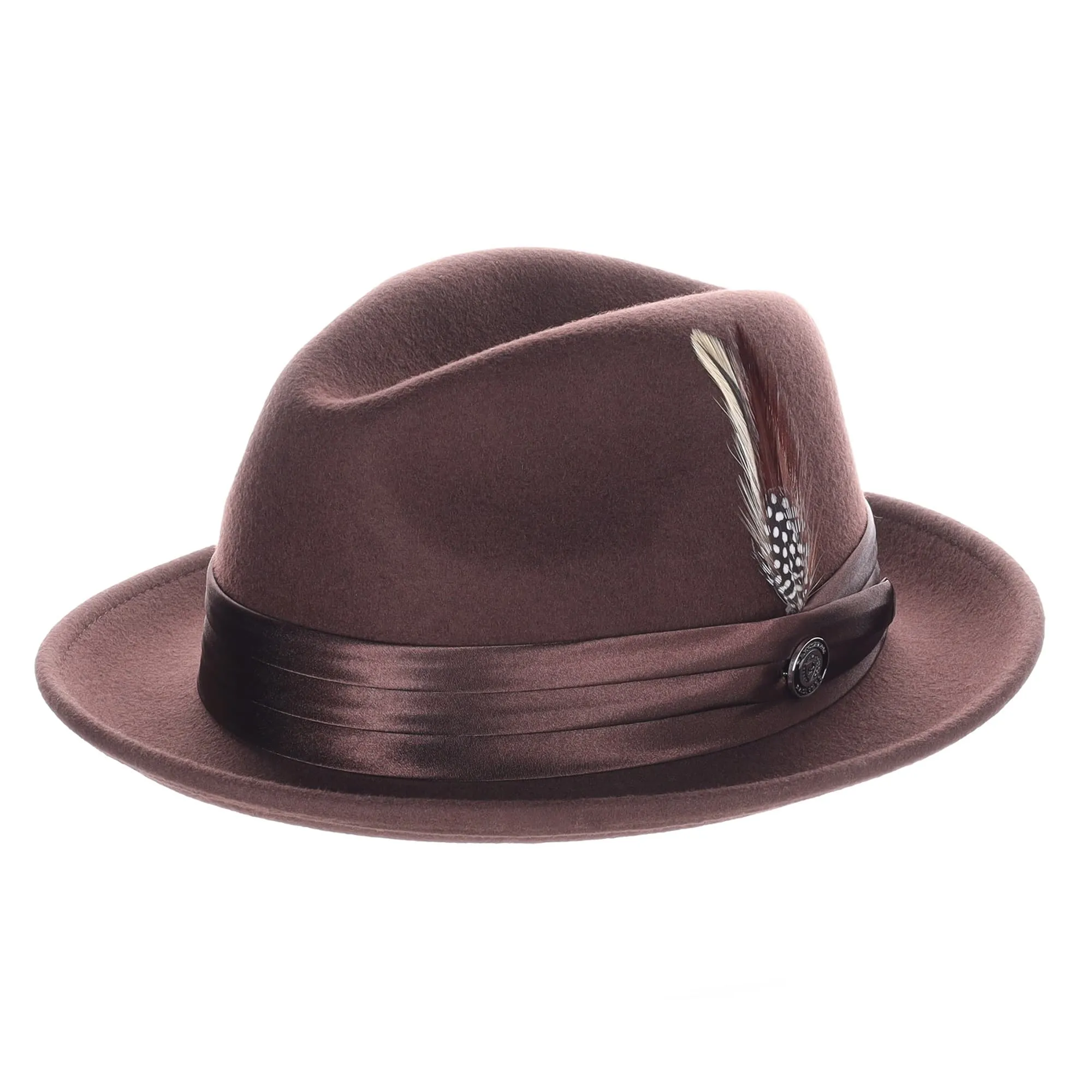 DapperFam Fellini Crushable Wool Fedora