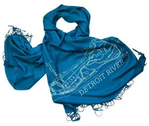 Detroit Map Scarf, Belle Isle Bamboo Pashmina