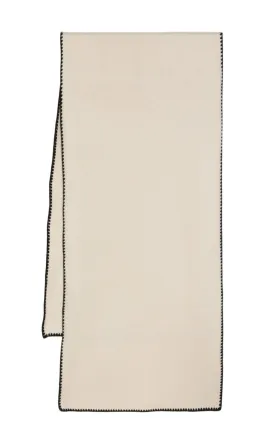 Embroidered cashmere scarf