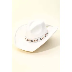 Floral Strap Cowboy Hat