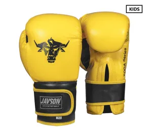 JAVSON KIDS BOXING GLOVES TODA SERIES HOOK & LOOP YELLOW / BLACK