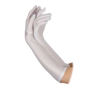 Long White Gloves