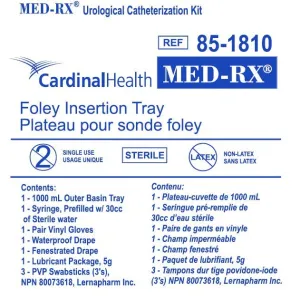 MED-RX Foley Catheter Tray - Latex free