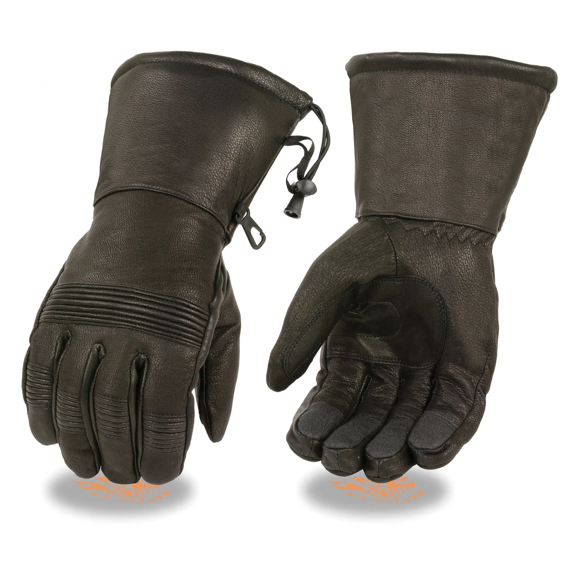 Men's Waterproof Gauntlet Gloves w/ Stretch Knuckles