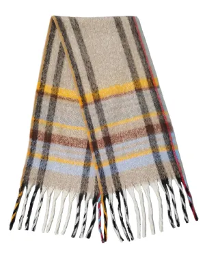 Multi Stripe Cozy Scarf With Fringe