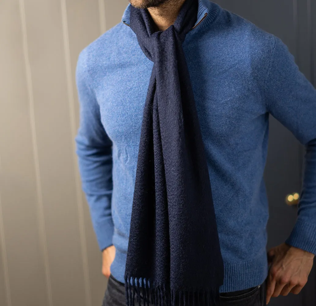 Navy Pure Cashmere Sandford Scarf