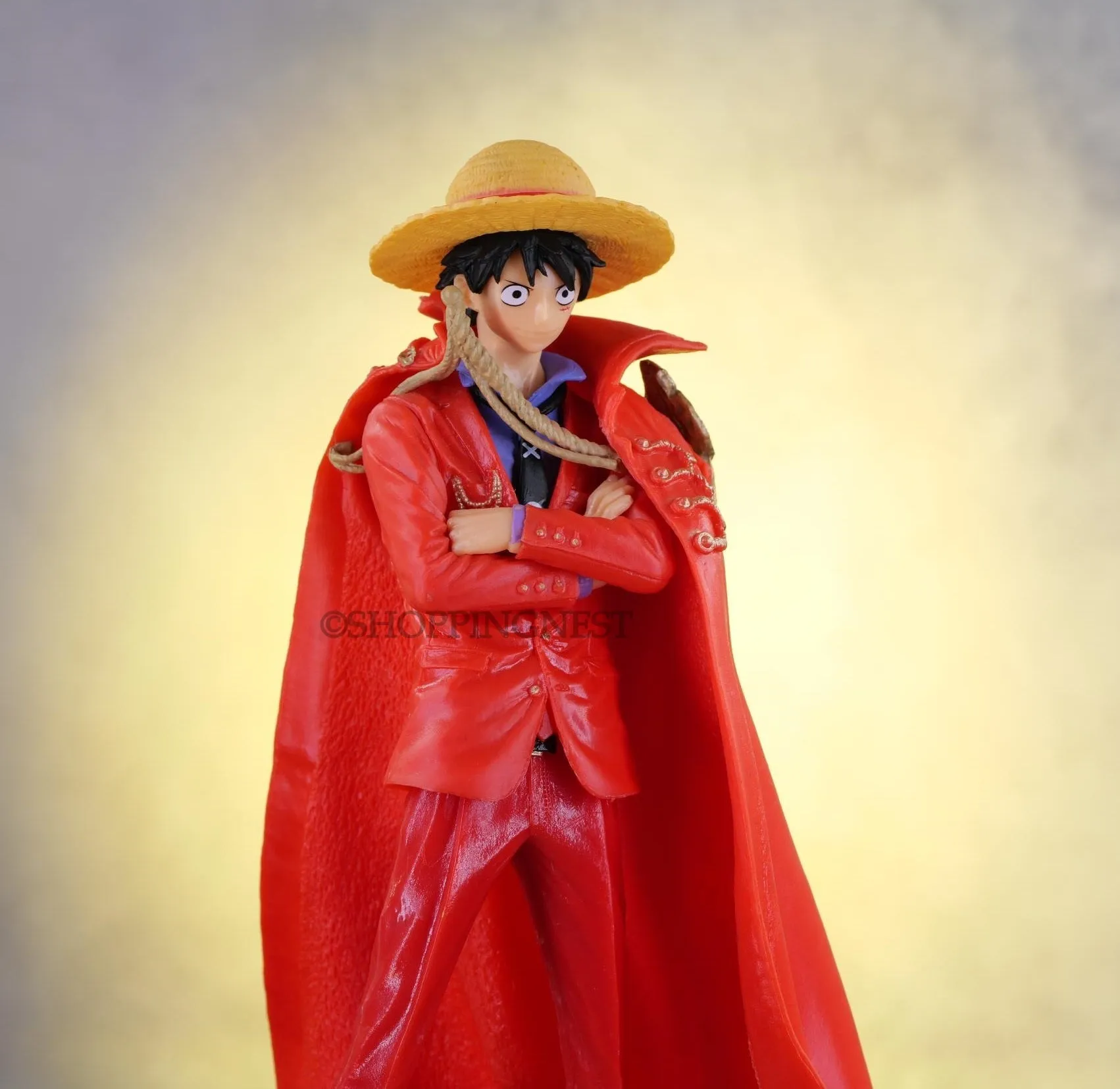 One Piece | Monkey D Luffy With Straw Hat Anime Action Figure | 25 Cm |