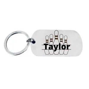 Personalized Bowling Name Keychain