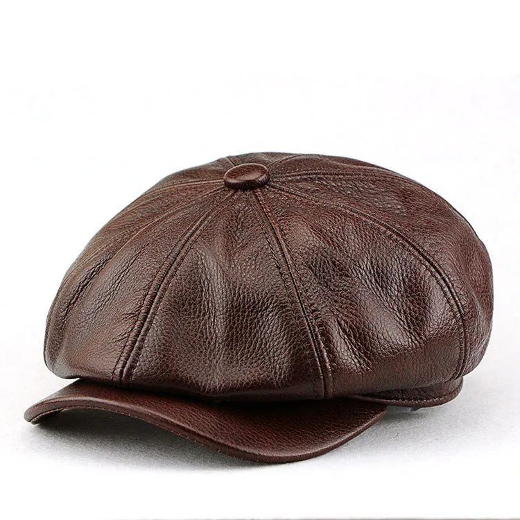 "Kenmare" Newsboy Head Layer Cowhide Cap