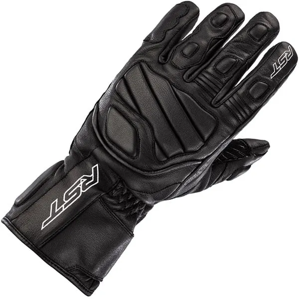 RST Turbine Waterproof CE Leather Gloves - Black