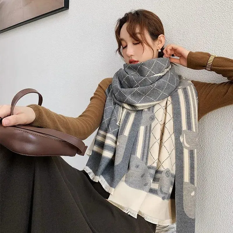 Ta Cashmere Warm Scarf Keep Warm