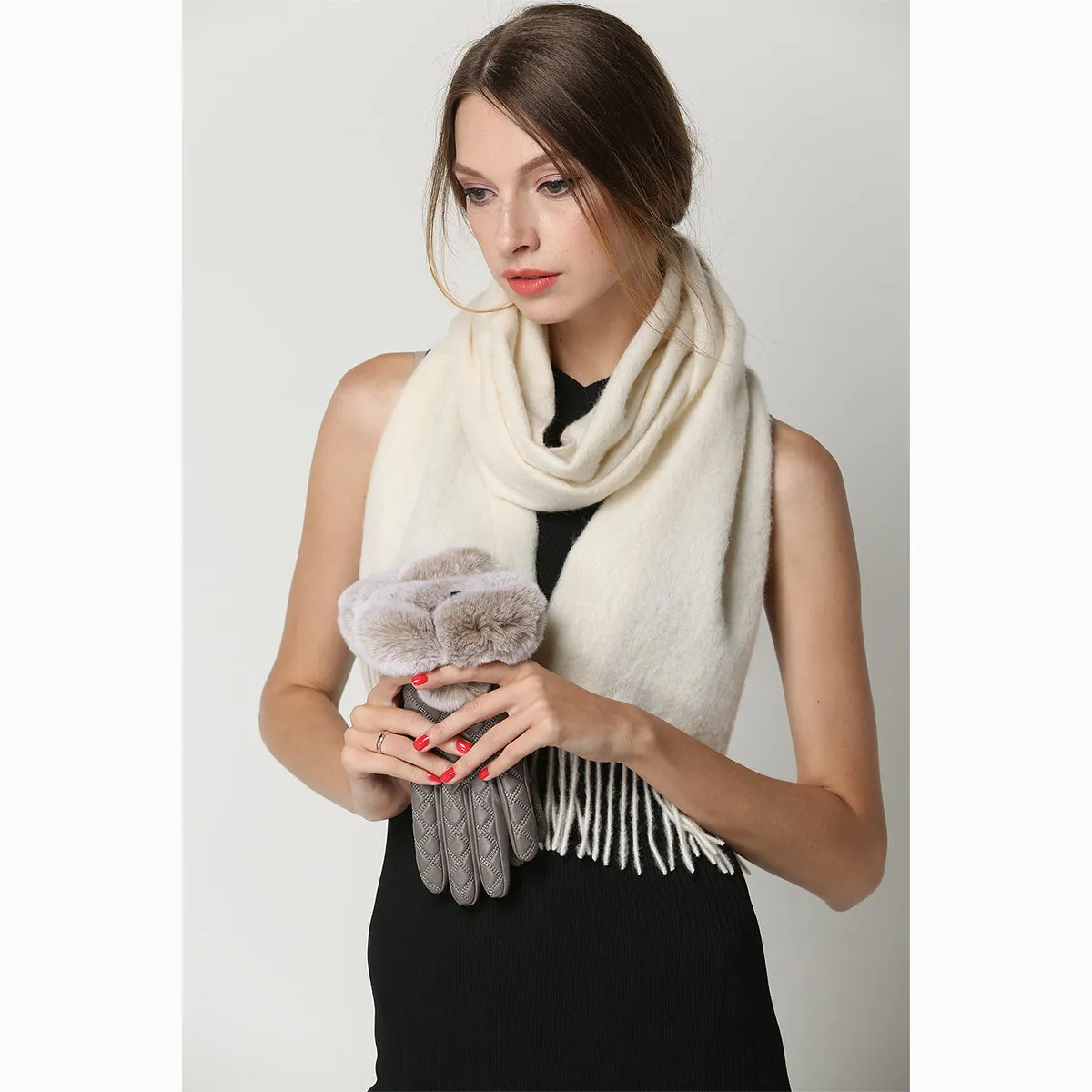 Ugg 100% Wool Scarf White