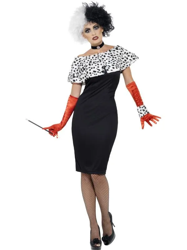 Womens Costume - Cruella De Ville Evil Madame