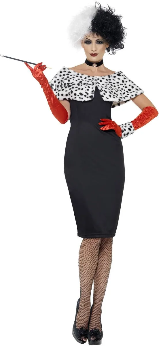 Womens Costume - Cruella De Ville Evil Madame